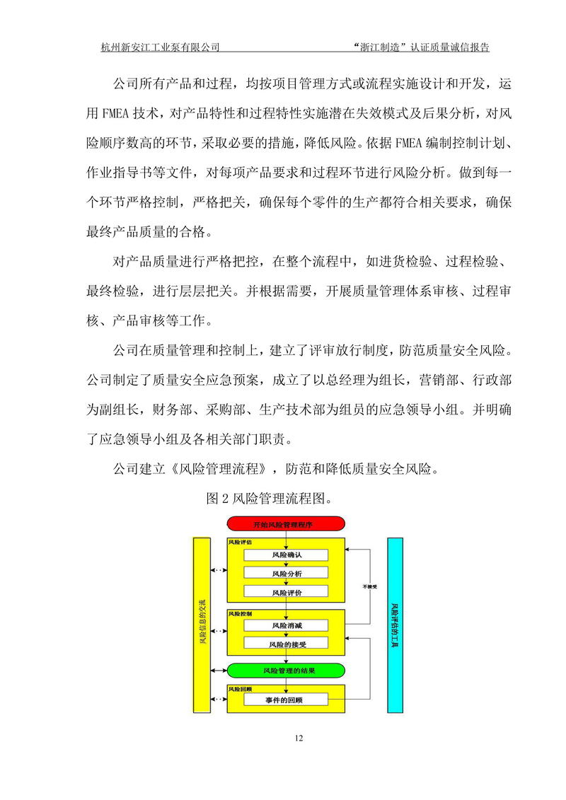 杭州新安江工業(yè)泵有限公司質(zhì)量誠信報(bào)告-12